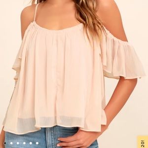 Lulus Pink Off the Shoulder Top